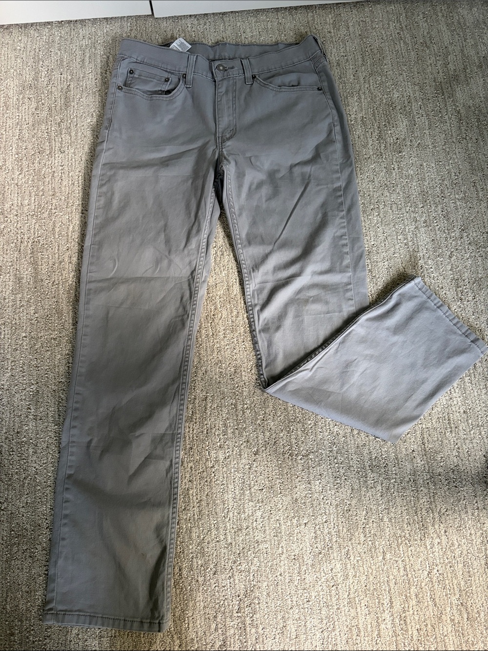 Levi's Men's Straight Jeans in Light Gray